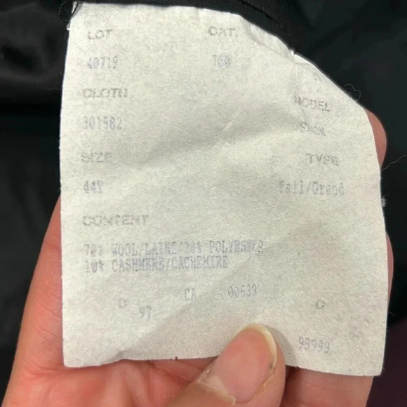 Cashmere blend wool double breasted navy blu men coat - Picture 7 of 8